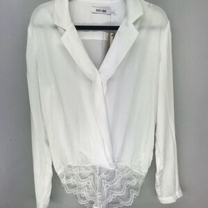 DO+BE - Women's Long Sleeves Bodysuit - White - M